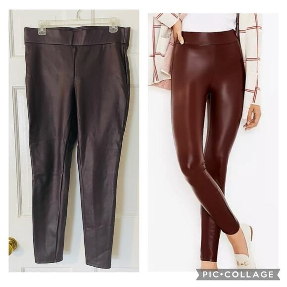 LOFT Faux Leather Skinny Pants - Picture 1 of 5